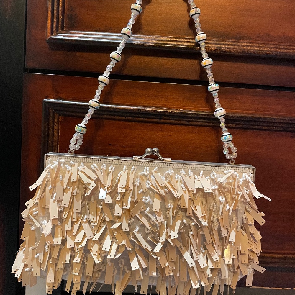 FUN BOHO Flapper Vintage Evening Bag Purse Bag Beaded Bridal